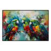 Fancy Artwork Canvas Wall Art :Vibrant Splashes Color Green - Photo