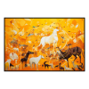 Fancy Artwork Canvas Wall Art :Layers Vibrant Yellows Oranges Pinks - Photo