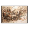 Fancy Artwork Canvas Wall Art :Flowing Lines Organic Shapes Depict Abstract - Photo