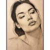 Fancy Artwork Canvas Wall Art :Light Sketch Woman Hispanic Heritage - Photo