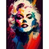 Fancy Artwork Canvas Wall Art :Marilyn Monroe Abstract Painting - Photo