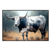 Fancy Artwork Canvas Wall Art :Big Spotted Nguni Bull - Photo