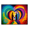 Fancy Artwork Canvas Wall Art :Love Two Figures Holding Hands - Photo