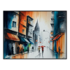 Fancy Artwork Canvas Wall Art :City Street Acrylic Water - Photo