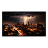 Fancy Artwork Canvas Wall Art :City Lightning with Clouds - Photo
