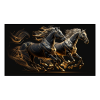 Fancy Artwork Canvas Wall Art :Running Golden Horses - Photo