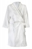 Bunty 's Bathrobe Velour Shawl Collar - White Photo