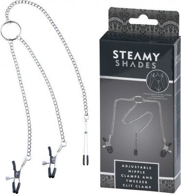 Photo of Steamy Shades Adjustable Nipple & Tweezer Clit Clamps