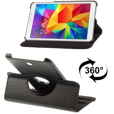 Photo of Tuff Luv Tuff-Luv Faux Leather Rotating Case for Samsung Galaxy Tab E 9.6"