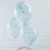 Ginger Ray Pick & Mix - Blue Confetti Filled Clear Party Balloons Photo