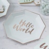 Ginger Ray Hello World - Paper Plates Photo