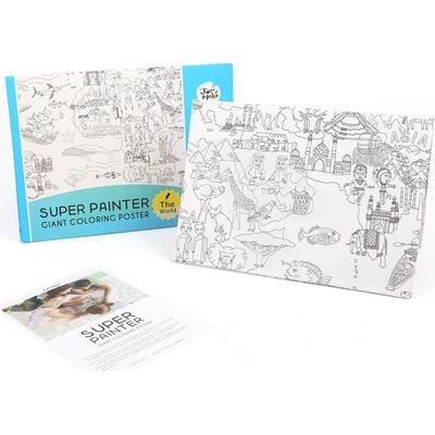Photo of JarMelo Super Painter Giant Colouring Poster: The World