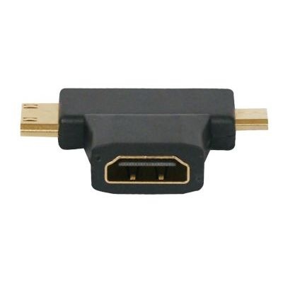 Photo of Ultralink Ultra Link HDMI Female To Mini HDMI Micro HDMI Adapter - Black UL-AF2N1