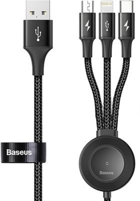 Photo of Baseus 1.2m - 3.5A 4in1 USB Type-A to Apple Watch Micro Lightning Type-C