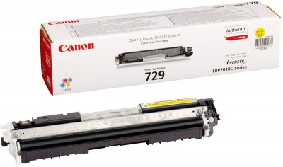 Photo of Canon 729 Yellow Laser Toner Cartridge