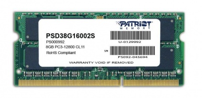 Photo of Patriot 8GB 1600MHz DDR3 Dual Rank SODIMM Notebook Memory