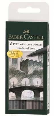 Photo of Faber-Castell PITT Artist Pens - Shades Of Grey With Brush Tip