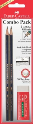 Photo of Faber Castell Faber-Castell Carded 2 HB pencils Met & Sharp L & Eraser