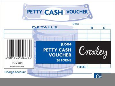 Photo of Croxley 36 Forms Petty Cash Vouchers - JD584