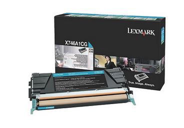 Photo of Lexmark X746A1CG Cyan Laser Toner Cartridge