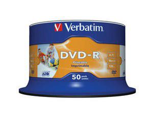 Photo of Verbatim DVD-R Printable 16X 4.7GB - Spindle