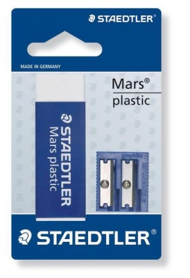 Photo of Staedtler Mars Eraser and Double-Hole Plastic Sharpener