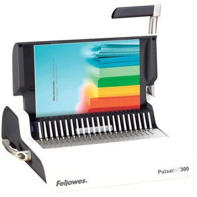 Photo of Fellowes Pulsar Manual Comb Binding Machine Small Office 300 page