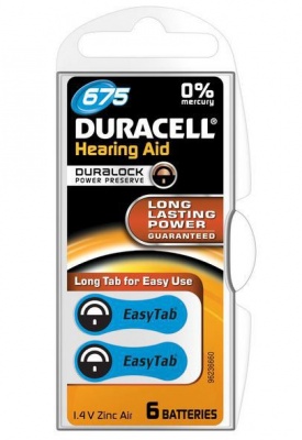 Photo of Duracell EasyTab Hearing Aid Battery Size 675
