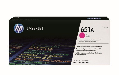 Photo of HP 651A Magenta LaserJet Toner Cartridge