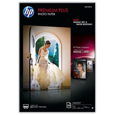 Photo of HP Premium Plus Glossy 300gsm Photo Paper - A3