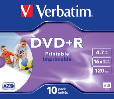 Photo of Verbatim DVD R Wide Inkjet Printable ID Brand