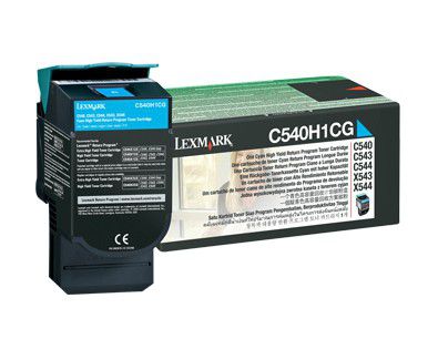 Photo of Lexmark C540H1CG High Yield Cyan Laser Toner Cartridge