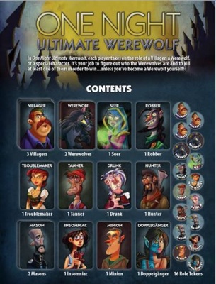 One Night Ultimate Werewolf Ultimate Werewolf Board Game