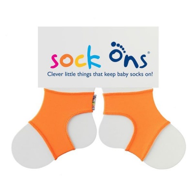 Photo of Sock Ons - Bright Orange Baby Socks -