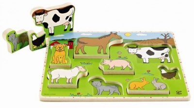 Photo of Hape Farm Animals Stand Up Puzzle