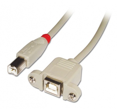 Photo of Lindy USB Cable Type B Male to Type B Female Panel Mount - 2m