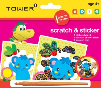 Photo of Tower Kids Scratch & Sticker - Elephant