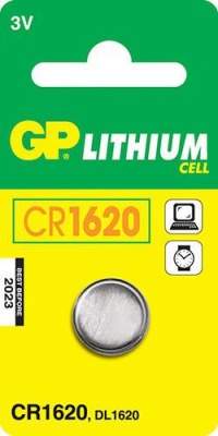 Photo of GP Batteries 3V CR1620 Lithium Coin BatteryGP Batteries 3V CR1620 Lithium Coin Battery Single Card