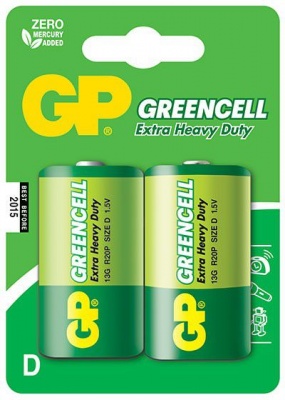 Photo of GP Batteries GP D Carbon Zinc Green Cell Batteries -1.5V