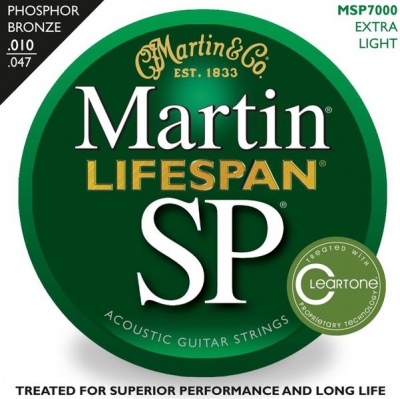 Photo of Martin 41MSP7000 SP Lifespan 92/8 Phosphor Bronze Extra-Light Acoustic Guitar Strings
