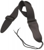 On Stage GSA10BK 2" Polypropylene Guitar Strap with Leather Ends - Black Photo