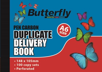 Butterfly A6 Duplicate Book Delivery 200 Sheets