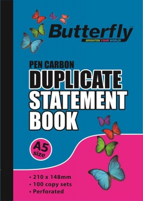Butterfly A5 Duplicate Book Statement 200 Sheets