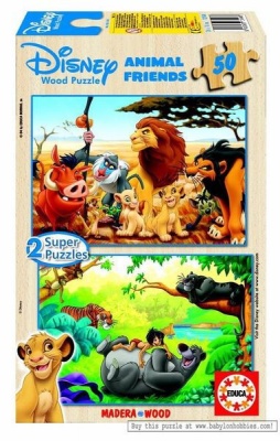 Photo of Educa - Disney Animal Friends Wooden Puzzles - 2x50 Piece