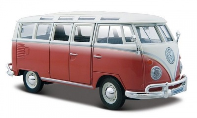 Photo of Maisto 1/25 Volkswagen Samba Van - Red