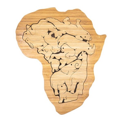 Photo of Noya Kids Hand Crafted Bamboo Africa Animal Puzzle