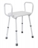 Height Adjustable Shower Chair with Handles Photo