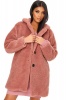 I Saw it First - Ladies Rose Oversized Borg Coat Photo