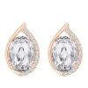 Civetta Spark Teardrop earring - Swarovski Clear Crystal Rosegold Photo