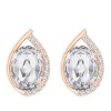 Civetta Spark Teardrop earring - Swarovski Clear Crystal Rosegold Photo